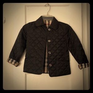 Original Girls Burberry Quilted jacket size 7Y
